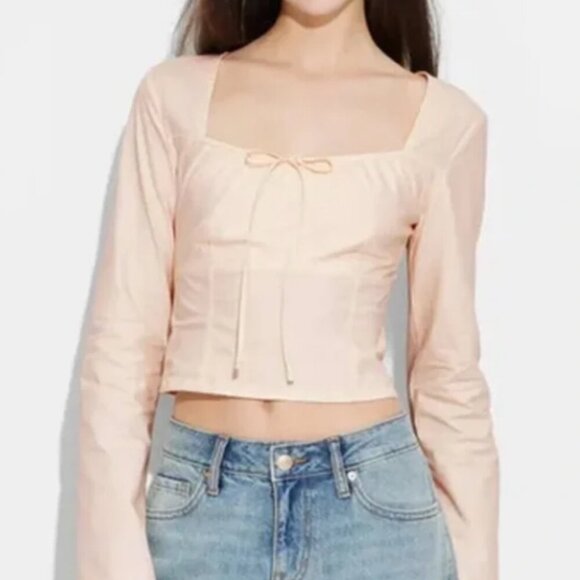 wild fable Tops - Wild Fable Pink Crop Top with Square Neckline